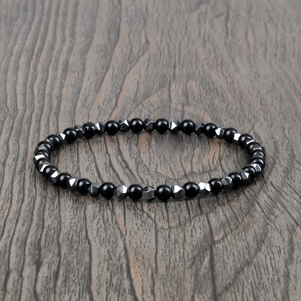 Y2K Hip Hop Natural Stone Bracelet Beads with Luster